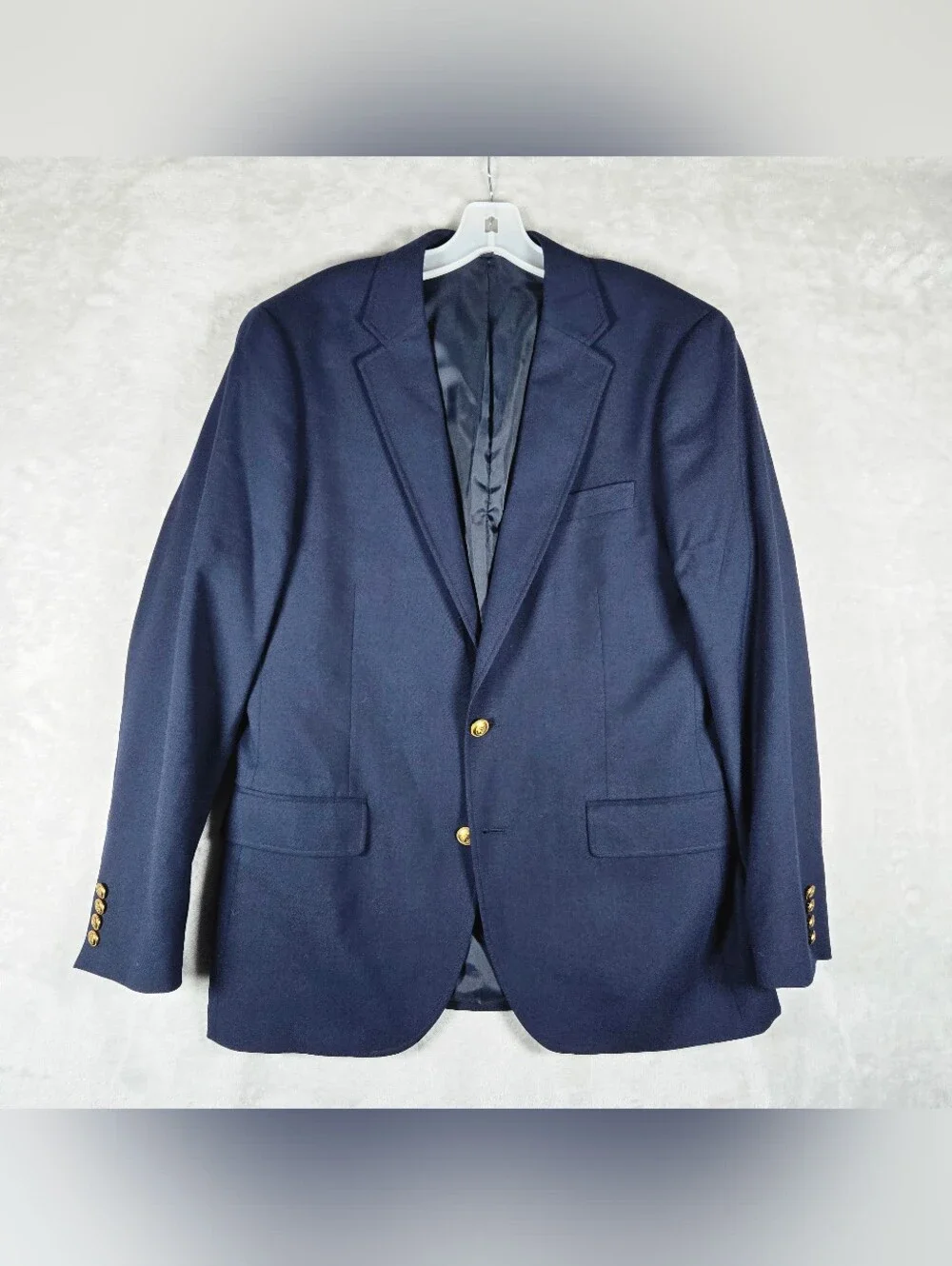 J Crew Blazer Mens 40R Navy Thompson University Stretch Sport Coat Gold Buttons